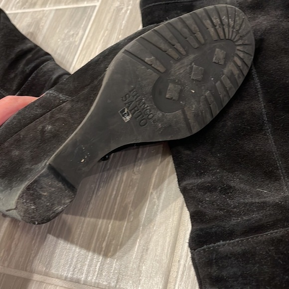 Franco Sarto Black Suede leather knee boots with ankle zip, 7.5 - Picture 3 of 4